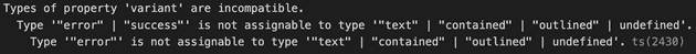 TypeScript compilation error